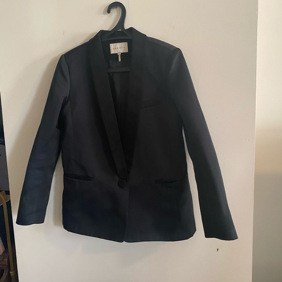 SANDRO black tuxedo jacket 38 medium - Picture 3 of 6